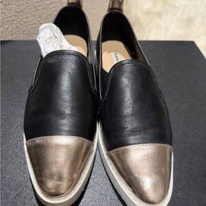 Karl Lagerfeld Black and Gold Men's Loafers